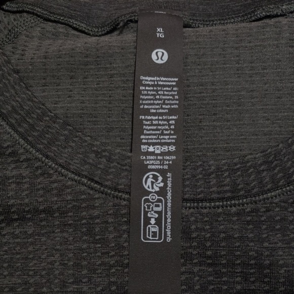 LULULEMON MEN'S METAL VENT TECH MIDWEIGHT HALF ZIP - GRAPHITE GRAY/BLACK - Picture 3 of 7